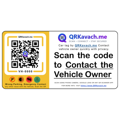 Yellow - Car Stickers - 2 Sticker |1 Front + 1 Back | 12 CM X 6 CM