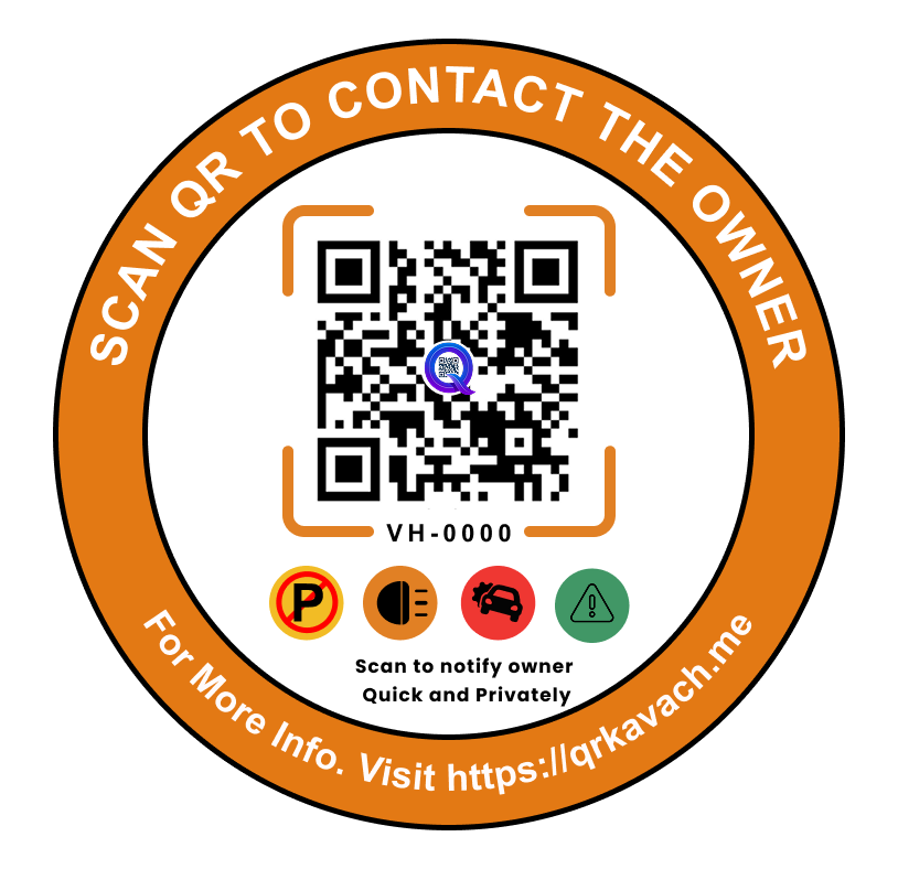 Circle - Car Stickers - 2 Sticker |1 Front + 1 Back | 7.5 CM X 7.5 CM