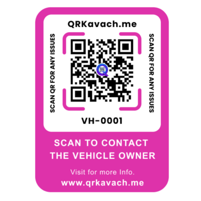 Pink - Bike/Scooter Stickers - 1 Sticker | 7.5 CM X 10 CM