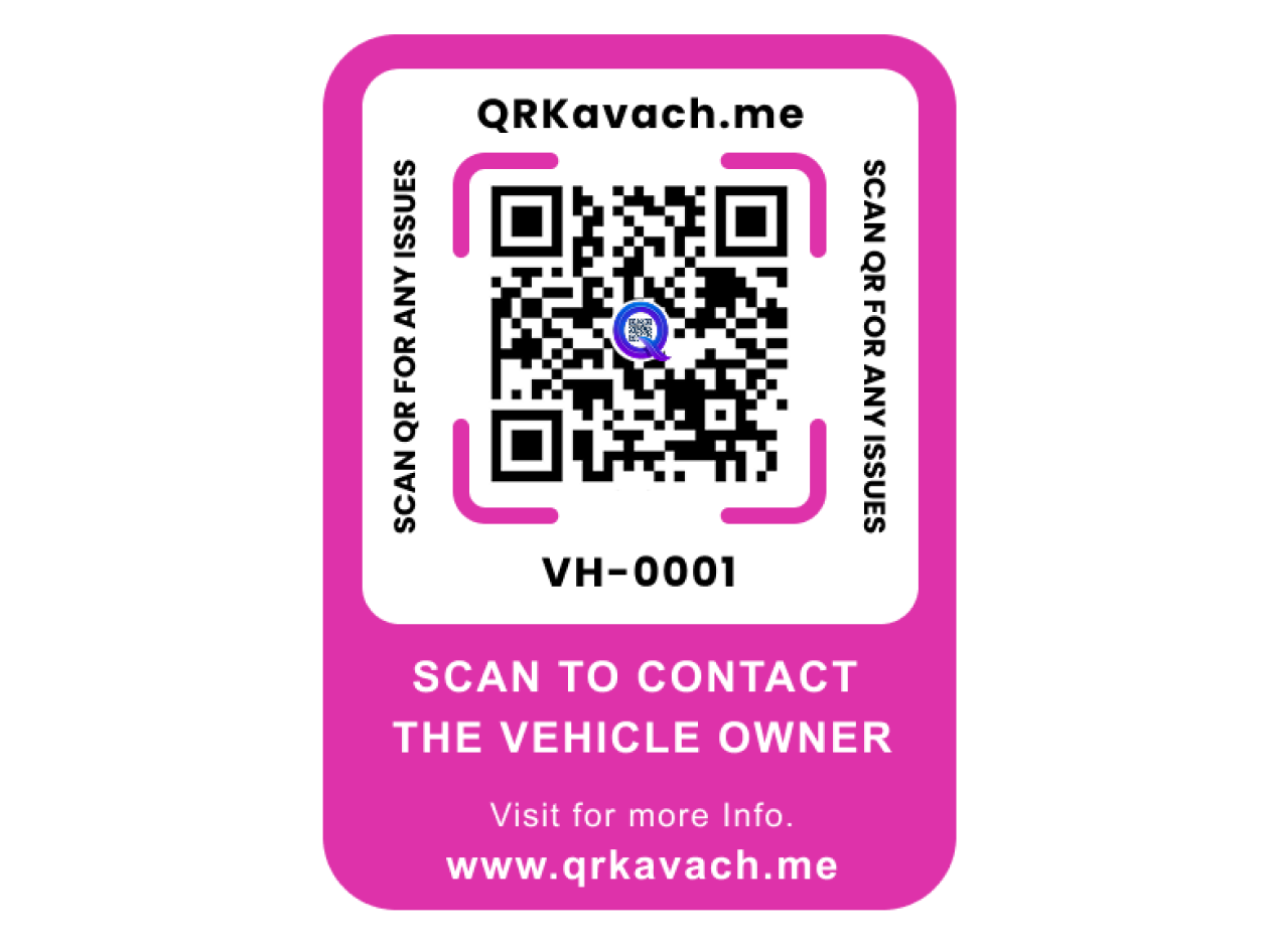 Pink - Bike/Scooter Stickers - 1 Sticker | 7.5 CM X 10 CM