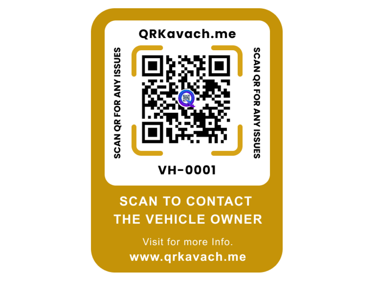 Yellow - Car Stickers - 2 Sticker | 1 Front + 1 Back | 7.5 CM X 10 CM